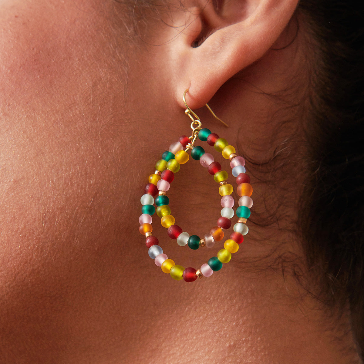 Kaleidoscope Double Ellipse Earrings